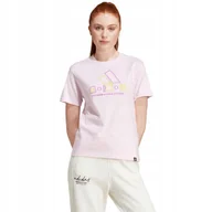 Koszulki i topy damskie - Koszulka damska adidas Xpress Logo różowa IY3413 XL - miniaturka - grafika 1