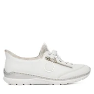 Półbuty damskie - Półbuty Rieker L32F1-80 Biały - miniaturka - grafika 1