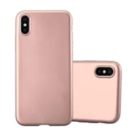 Etui i futerały do telefonów - Pokrowiec Do Apple iPhone X / XS w METALLIC RÓŻOWE ZŁOTO Etui TPU Silikon Obudowa Ochronny Case Cover Cadorabo - miniaturka - grafika 1