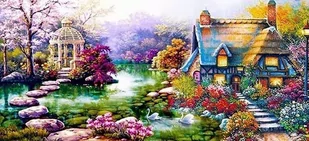 Haft Diamentowy Baśniowy Ogród 58x115 cm - Dekoratorstwo Haft Diamentowy Baśniowy Ogród 58x115 cm - Dekoratorstwo - miniaturka - grafika 1