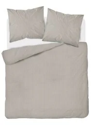 Detexpol Pościel adamaszkowa 160x200 beżowa jednobarwna paski 1 cm Pure - Pościel Detexpol Pościel adamaszkowa 160x200 beżowa jednobarwna paski 1 cm Pure - Pościel - miniaturka - grafika 1