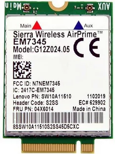 Modem WWAN 4G LTE EM7345 04X6014 do laptopów Lenovo Thinkpad X1 T440 T450 L440 L450 T550 W540 X250 gw12mc - Modemy - miniaturka - grafika 1