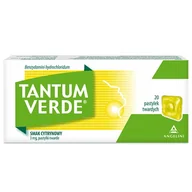 Przeziębienie i grypa - Tantum Verde smak cytrynowy, pastylki twarde, 3 mg, 20 szt. - miniaturka - grafika 1