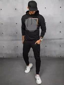 Dresy męskie - Dres męski czarny Dstreet AX0689-XL - miniaturka - grafika 1