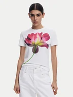 Koszulki i topy damskie - Desigual T-Shirt Plata 25SWTK24 Écru Regular Fit - miniaturka - grafika 1