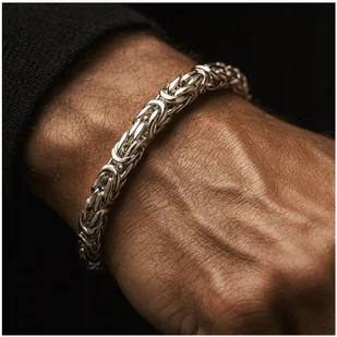 SREBRNA GRUBA BRANSOLETKA MĘSKA SPLOT KRÓLEWSKI 23 CM 5 MM PEŁNA PRÓBA 925 - Bransolety męskie SREBRNA GRUBA BRANSOLETKA MĘSKA SPLOT KRÓLEWSKI 23 CM 5 MM PEŁNA PRÓBA 925 - Bransolety męskie - miniaturka - grafika 1