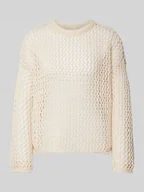 Swetry damskie - Sweter z dzianiny z okrągłym dekoltem model ‘JUDEY’ - miniaturka - grafika 1
