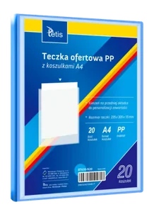 Teczka ofertowa A4 PP + 20 koszulek niebieska - Tetis - Teczki i skoroszyty - miniaturka - grafika 1