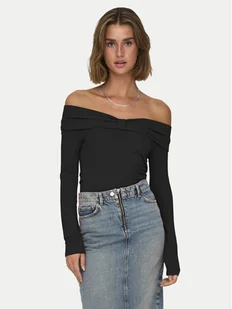 ONLY Bluzka Fayola 15339435 Czarny Slim Fit - Bluzki damskie - miniaturka - grafika 1