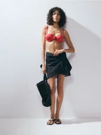 Swetry damskie - Reserved - Sarong z wiązaniem - czarny - miniaturka - grafika 1