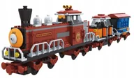 Klocki - KLOCKI KONSTRUKCYJNE LOKOMOTYWA PAROWA 662 ELEMENTY ZESTAW DO ZŁOŻENIA - miniaturka - grafika 1