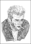 Plakaty - Plakat, Geometryczny James Dean, 29,7x42 cm - miniaturka - grafika 1