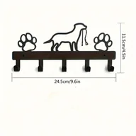 Inne - TEMU 1 szt. Odporny na rdzę wieszak na smycz i obrożę dla psa do montażu na ścianie z 5 haczykami - Organizer dla zwierząt w stylu casual - miniaturka - grafika 1