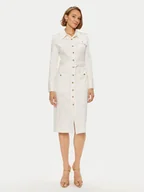 Sukienki - Tommy Hilfiger Sukienka koszulowa Utility Shirt Dress Ls WW0WW42269 Biały Regular Fit - miniaturka - grafika 1