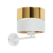 Lampy ścienne - Hilton kinkiet 1-punktowy biały/złoty 4770 - miniaturka - grafika 1