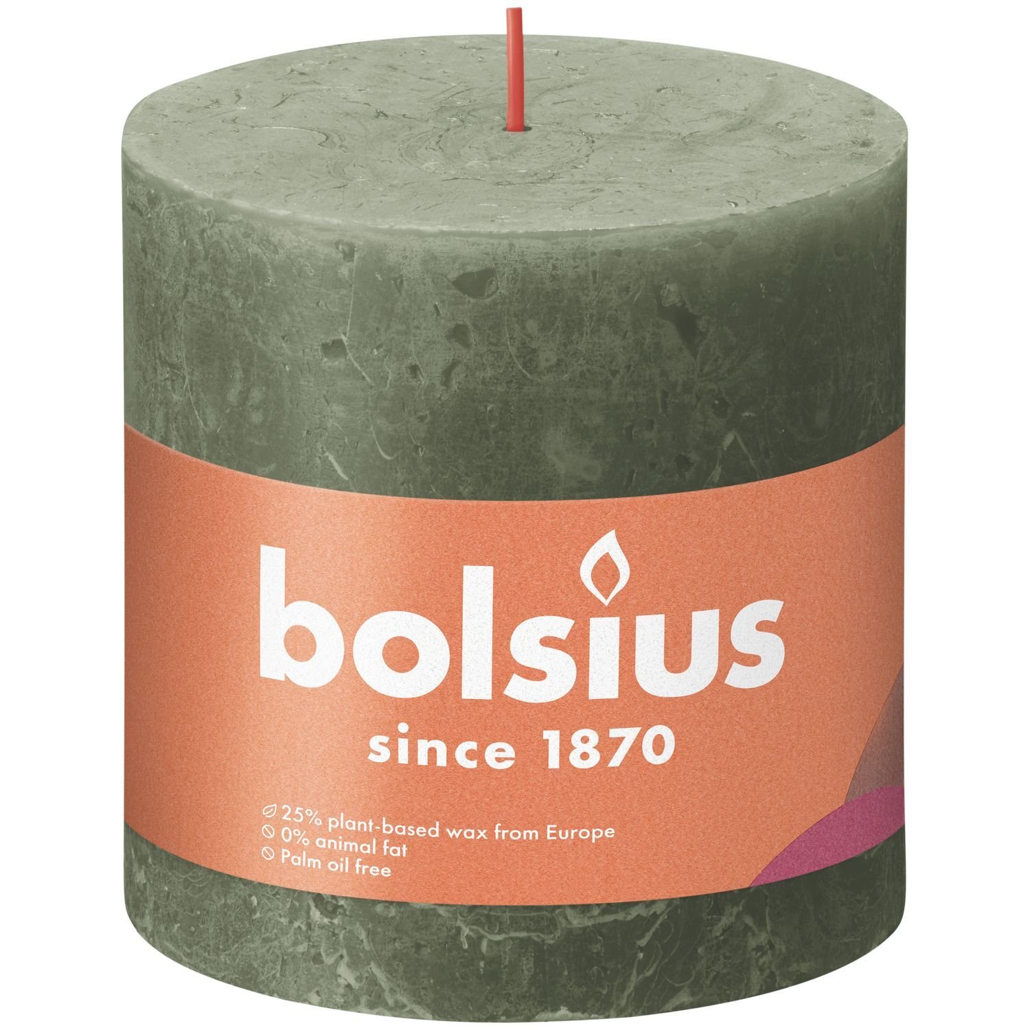 Bolsius Świeca rustykalna 100/100 Oliwka