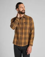 Koszule męskie - Lee Leesure Shirt Męska Koszula Tobacco Brown L66Nmdsz-2Xl - miniaturka - grafika 1
