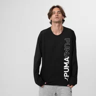 Koszulki sportowe męskie - Męski longsleeve treningowy PUMA LS TEE - czarny - miniaturka - grafika 1