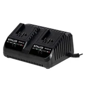 Ładowarki do elektronarzędzi - Ładowarka STALCO S-Volt BCS20-2X 20V 4A - miniaturka - grafika 1