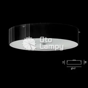 Plafon LIMA E27 DUŻY czarny błysk - Lampy sufitowe - miniaturka - grafika 1