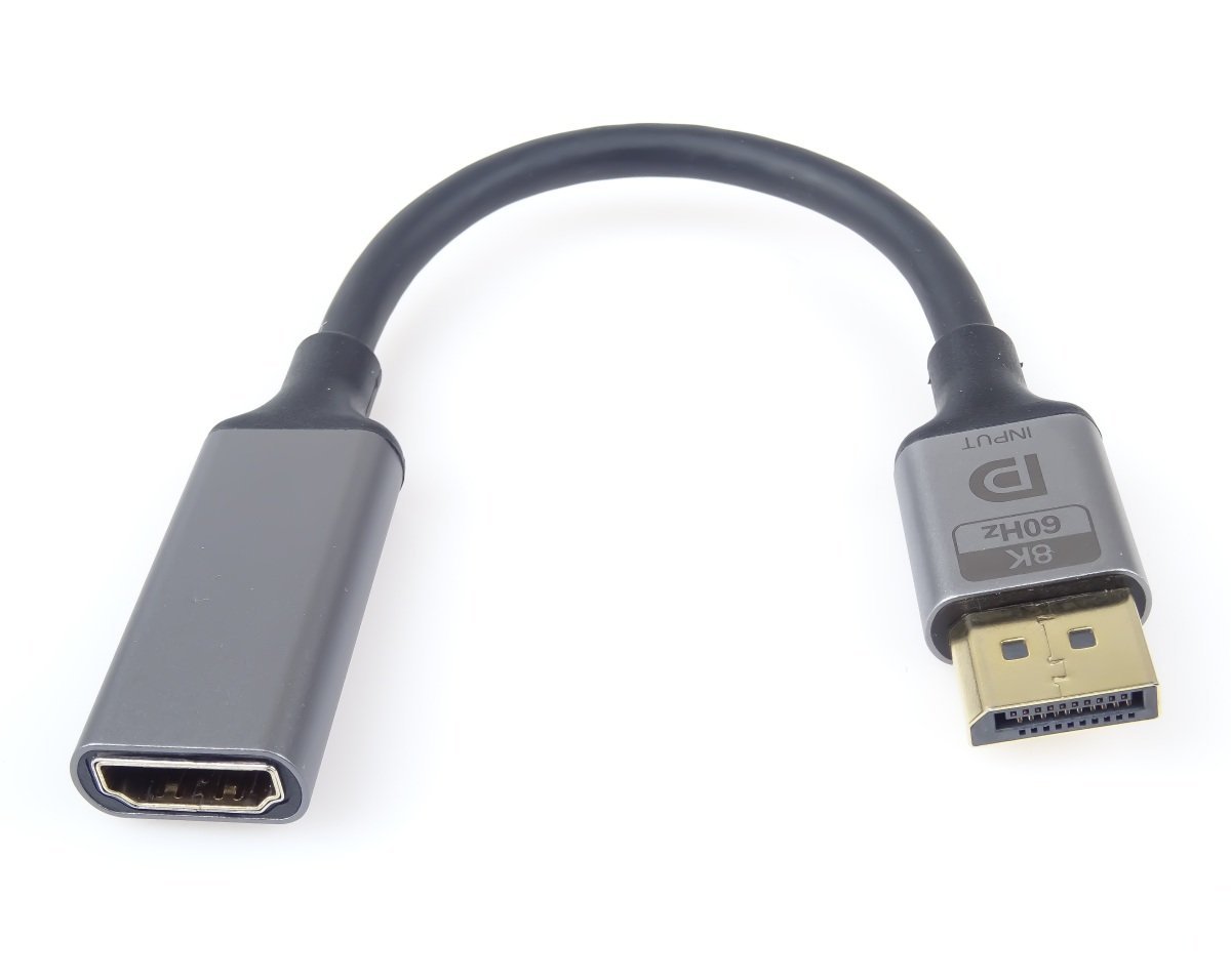 Adapter PremiumCord DisplayPort HDMI 8K60Hz, 4K144Hz, 20cm pozłacane złącza