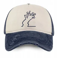 Czapki i chusty sportowe męskie - Czapka z daszkiem męska damska bawełniana vintage przecierana balum 18 - miniaturka - grafika 1