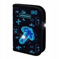 Piórniki - PIÓRNIK SZKOLNY ROZKŁADANY Z WYPOSAŻENIEM DLA CHŁOPCA GAMER PIKSELE KILOF - miniaturka - grafika 1