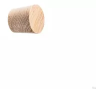 Klamki - Gałka meblowa Basic Cone Drewniana Dębowa 20 - 40 - Olej Biały - miniaturka - grafika 1