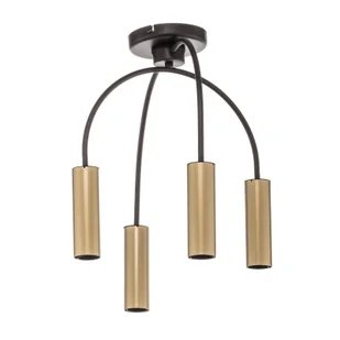 Lampa sufitowa Loppe, 4-punktowa, czarna/złota - Lampy sufitowe - miniaturka - grafika 4