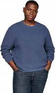 Swetry męskie - TOMMY HILFIGER MĘSKI SWETER PLUS SIZE GRANATOWY XXL JME - miniaturka - grafika 1