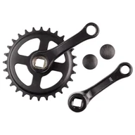 Części rowerowe - Mechanizm korbowy jednoblatowy 28 zębów 90 mm - miniaturka - grafika 1