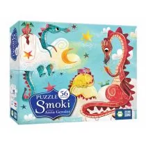Zielona Sowa Puzzle 56 elementów, Smoki - Puzzle - miniaturka - grafika 1