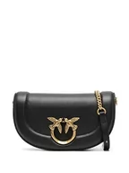 Torebki damskie - Pinko Round Click Bag Mini Śruba, Torba damska, Z99q_Czarno-Antique Gold, U, Z99q_czarno-antyczne złoto - miniaturka - grafika 1