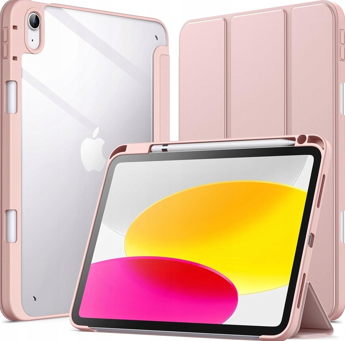 ETUI 109 CALA RÓŻOWE ZŁOTO PRZEŹROCZYSTE OBUDOWA ETUI NA TABLET