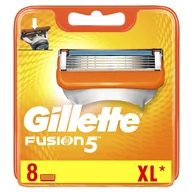 Zestawy kosmetyków męskich - Gillette Oryginalne Ostrza Noże Fusion 5 x 8 + Żel - miniaturka - grafika 1