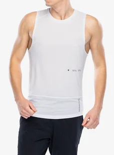 Koszulka do biegania Salomon Cross Run Tank GFX - white - Koszulki sportowe męskie - miniaturka - grafika 1