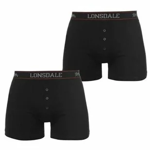 Lonsdale 2 sztuki, bokserki męskie, czarne, Rozmiar L - Majtki męskie - miniaturka - grafika 1