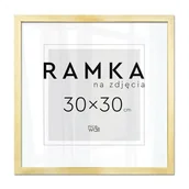 Ramki na zdjęcia - Ramka na zdjęcia 30x30 cm Złota - miniaturka - grafika 1