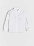 Koszulki dla dziewczynek - Reserved - Koszula z aplikacją - biały - miniaturka - grafika 1