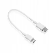 Kable USB - Kabel TYP C I Lightning do iPhone Krótki 20cm biały Przewód do Powerbank do ładowania Telefonu USBC Typu - miniaturka - grafika 1