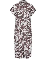 Bluzki damskie - GERRY WEBER Damska bluzka 760046-31512, offwhite Dark Brown nadruk, 44 - miniaturka - grafika 1