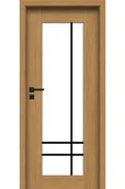 Drzwi wewnętrzne - Pol-Skone Dzwi Wewnętrzne Z Szybą Samos V1S5 Laminowane Dąb Polski - miniaturka - grafika 1