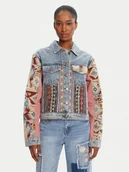Kurtki damskie - Desigual Kurtka jeansowa Boho 25WWED10 Kolorowy Regular Fit - miniaturka - grafika 1