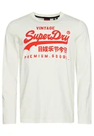 Koszulki męskie - Superdry Vintage VL Neon LS Top M6010709A Ecru L Mężczyzna, Ecru, L - miniaturka - grafika 1
