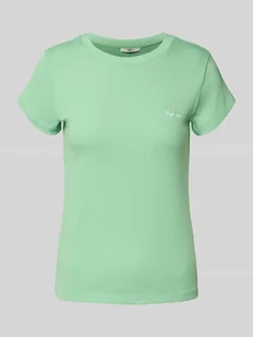 T-shirt o kroju regular fit z mieszanki bawełny i elastanu - Koszulki i topy damskie - miniaturka - grafika 1