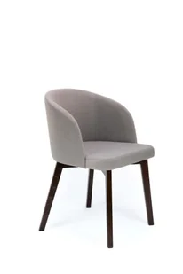Flavio 2 krzesło tapicerowane bukowe szare nogi kolor orzech - Krzesła - miniaturka - grafika 1