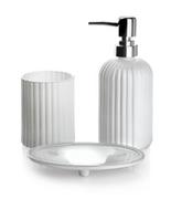 Akcesoria łazienkowe - ARI WHITE Komplet Łazienkowy 400ml matowy biały - miniaturka - grafika 1