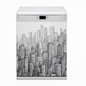 Dekoracje domu - Magnetyczna osłona zmywarki Czarne Miasto 60x80 - miniaturka - grafika 1