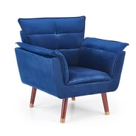 Fotele - Fotel Wypoczynkowy Rezzo Granatowy Halmar - miniaturka - grafika 1