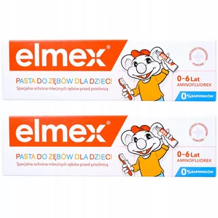 A&D PHARMA POLAND SP.Z O.O. Elmex pasta do zębów z aminofluorkiem dla dzieci od 1 ząbka do 6 lat 2x 50 ml + kosmetyczka strunowa GRATIS! 7054768 - Pasty do zębów - miniaturka - grafika 4
